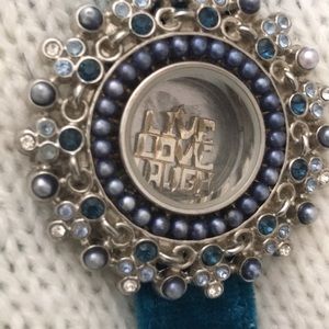 Vintage sterling live love laugh watch bracelet